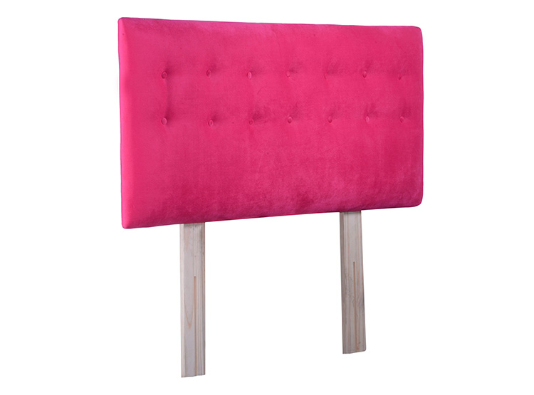 RESPALDO BODEVIR BOTONE FELPA 1.5 PLAZAS MADERA FUCSIA - 2