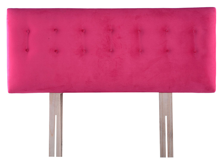 RESPALDO BODEVIR BOTONE FELPA 1.5 PLAZAS MADERA FUCSIA - 1