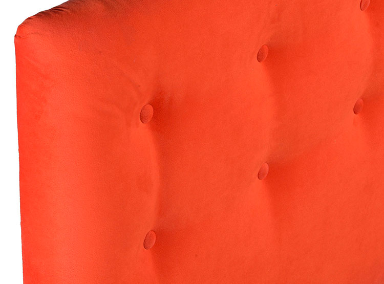 RESPALDO BODEVIR BOTONE FELPA 1.5 PLAZAS MADERA NARANJA - 3