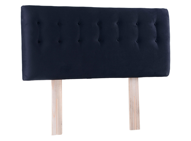 RESPALDO BODEVIR BOTONE FELPA 1.5 PLAZAS MADERA NEGRO - 2