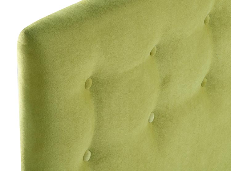 RESPALDO BODEVIR BOTONE FELPA PISTACHO 1.5 PLAZAS MADERA VERDE - 3