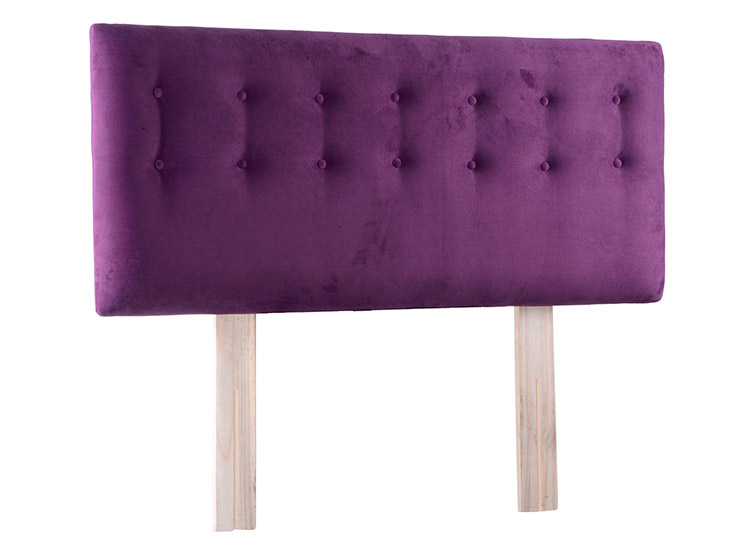 RESPALDO BODEVIR BOTONE FELPA 2 PLAZAS MADERA MORADO - 2