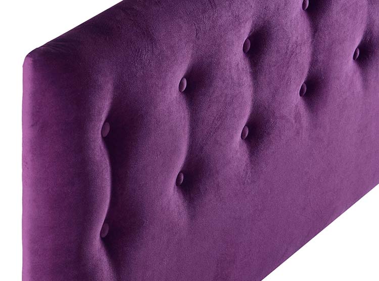 RESPALDO BODEVIR BOTONE FELPA 2 PLAZAS MADERA MORADO - 3