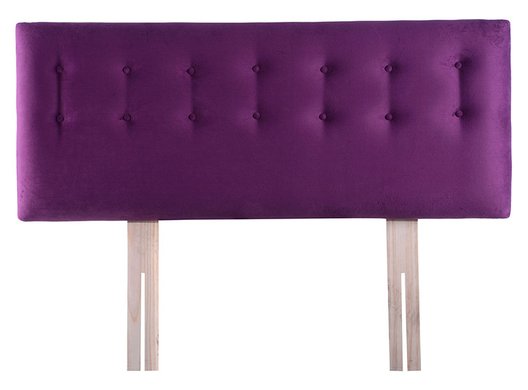 RESPALDO BODEVIR BOTONE FELPA 2 PLAZAS MADERA MORADO - 1