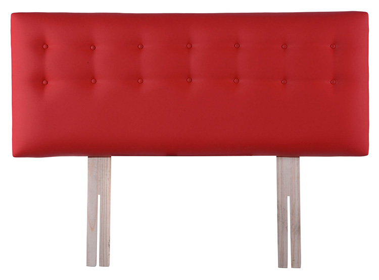 RESPALDO BODEVIR BOTONE FELPA 2 PLAZAS MADERA ROJO - 1