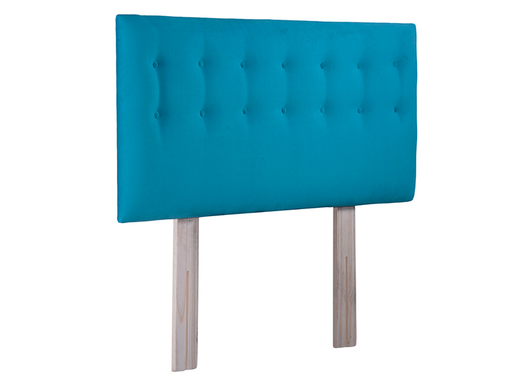 RESPALDO BODEVIR BOTONE FELPA 2 PLAZAS MADERA TURQUESA - 2