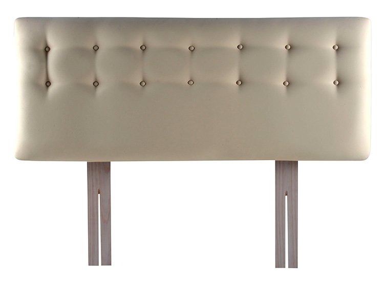 RESPALDO BODEVIR BOTONE PU 1.5 PLAZAS MADERA BEIGE - 1