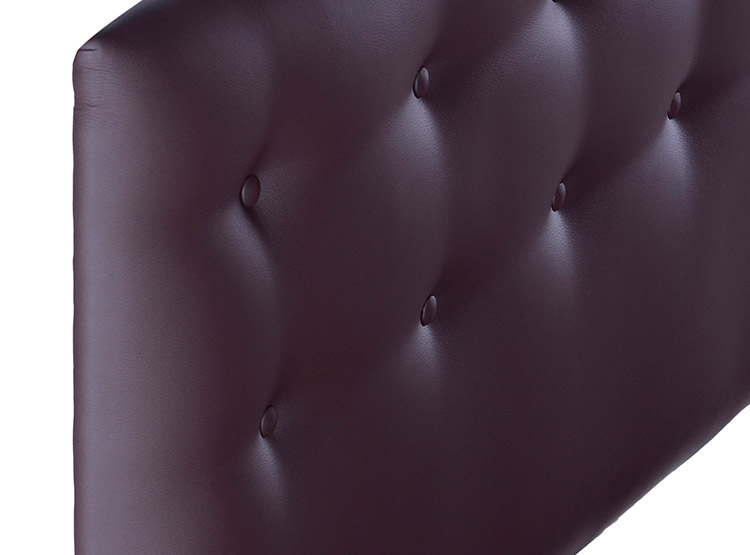 RESPALDO BODEVIR BOTONE PU 1.5 PLAZAS MADERA CHOCOLATE - 3