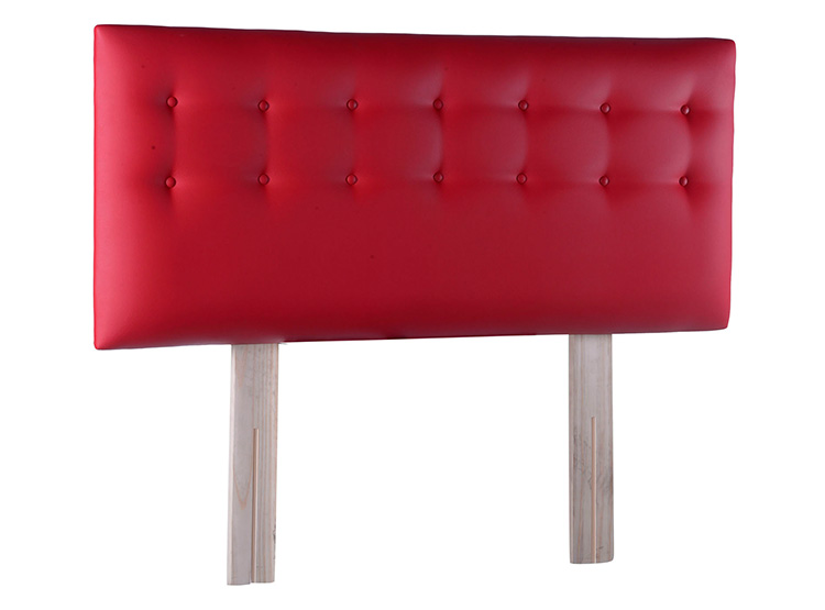 RESPALDO BODEVIR BOTONE PU 1.5 PLAZAS MADERA ROJO - 2