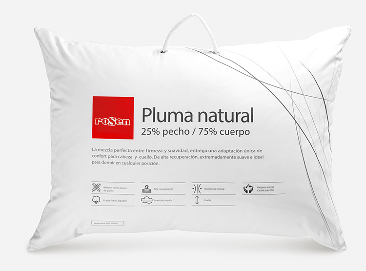 ALMOHADA ROSEN PLUMA NATURAL 50X70 - 2