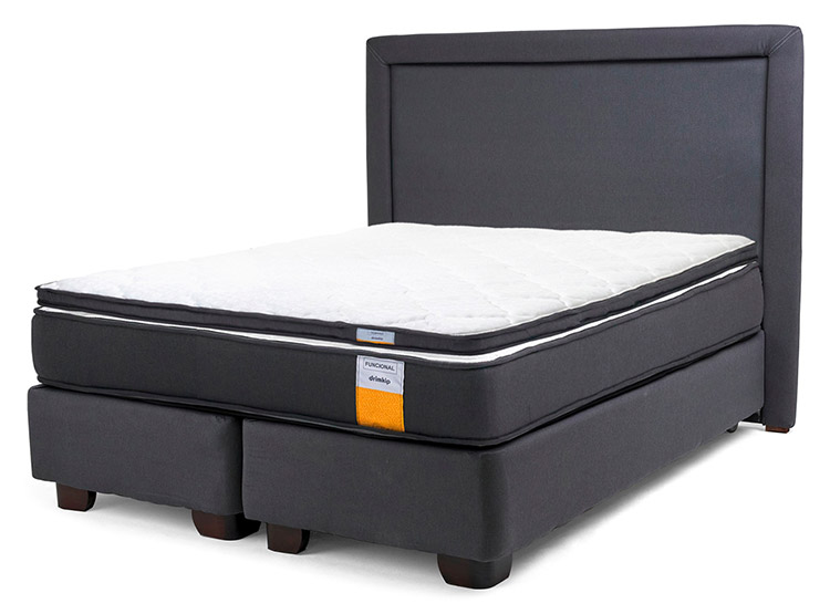 JUEGO DE DORMITORIO DRIMKIP CAMA AMERICANA FUNCIONAL SÚPER KING + RESPALDO + TOPPER - 1