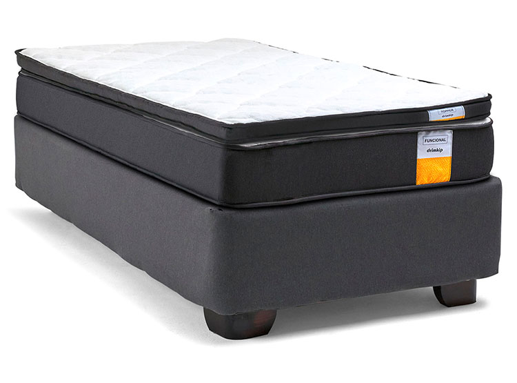 JUEGO DE DORMITORIO DRIMKIP CAMA AMERICANA FUNCIONAL PLUS 1.5 PLAZAS + TOPPER - 2