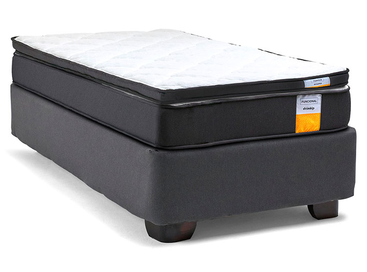 JUEGO DE DORMITORIO DRIMKIP CAMA AMERICANA FUNCIONAL 1.5 PLAZAS + TOPPER - 2
