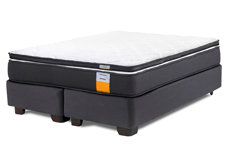 JUEGO DE DORMITORIO DRIMKIP CAMA AMERICANA FUNCIONAL PLUS 2 PLAZAS + TOPPER - 1