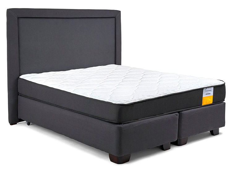 JUEGO DE DORMITORIO DRIMKIP CAMA AMERICANA FUNCIONAL 2 PLAZAS + RESPALDO - 2