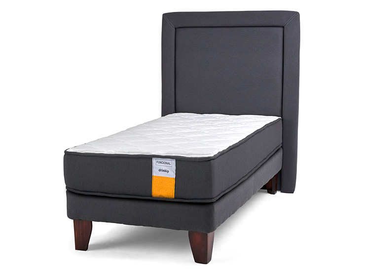 JUEGO DE DORMITORIO DRIMKIP CAMA EUROPEA FUNCIONAL PLUS 1 PLAZA + RESPALDO - 1