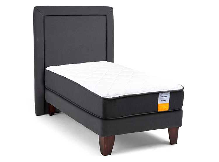 JUEGO DE DORMITORIO DRIMKIP CAMA EUROPEA FUNCIONAL 1 PLAZA + RESPALDO - 2