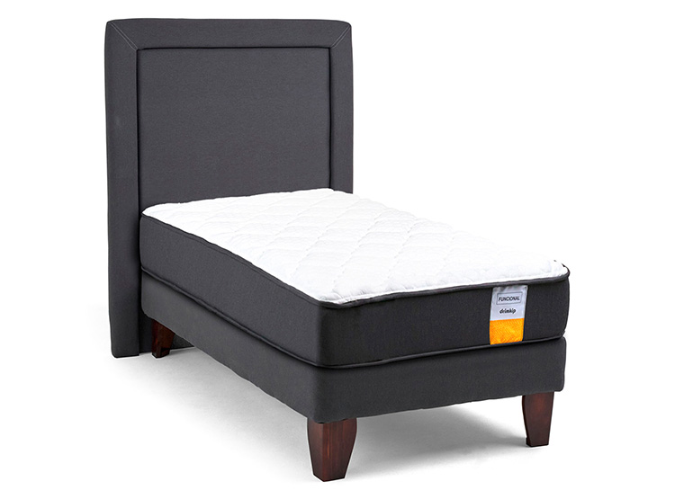 JUEGO DE DORMITORIO DRIMKIP CAMA EUROPEA FUNCIONAL PLUS 1.5 PLAZAS + RESPALDO - 2