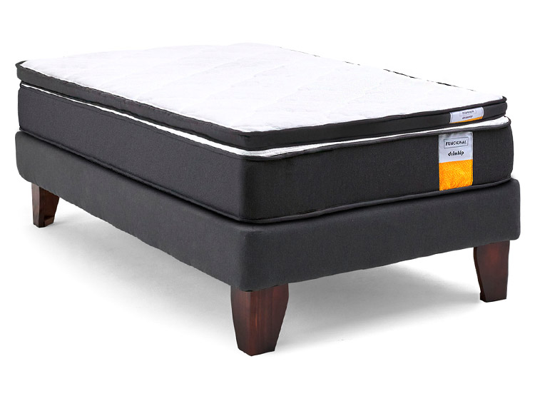 JUEGO DE DORMITORIO DRIMKIP CAMA EUROPEA FUNCIONAL PLUS 1.5 PLAZAS + TOPPER - 2