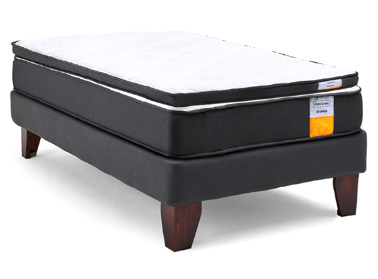 JUEGO DE DORMITORIO DRIMKIP CAMA EUROPEA FUNCIONAL 1.5 PLAZAS + TOPPER - 2