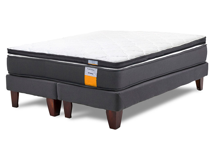 JUEGO DE DORMITORIO DRIMKIP CAMA EUROPEA FUNCIONAL PLUS 2 PLAZAS + TOPPER - 1