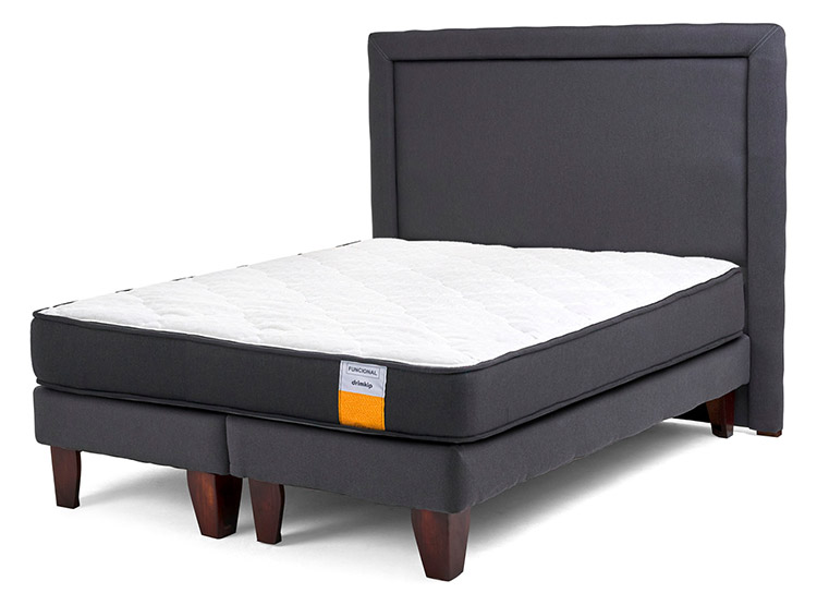 JUEGO DE DORMITORIO DRIMKIP CAMA EUROPEA FUNCIONAL KING + RESPALDO - 1