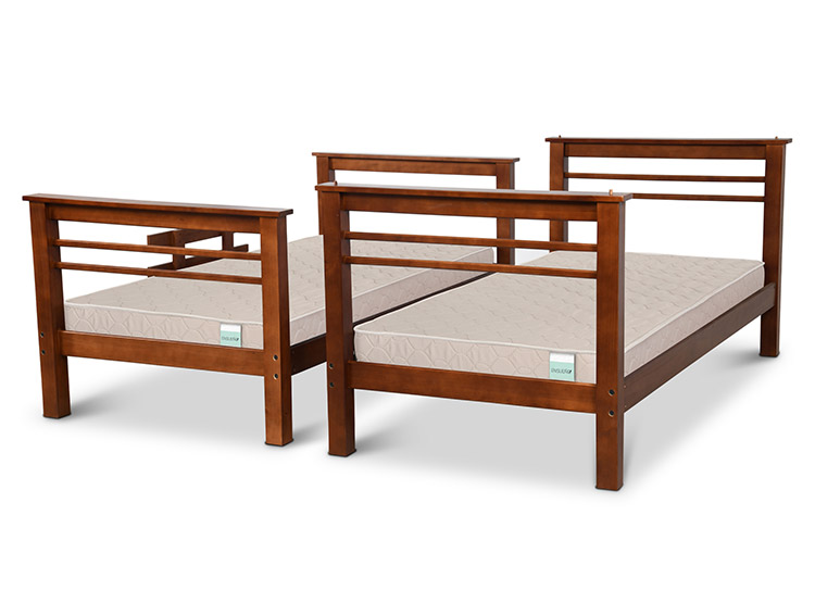 SET CIC CAMAROTE OXFORD 1 PLAZA MADERA CAFÉ + COLCHONES ENSUEÑO - 4