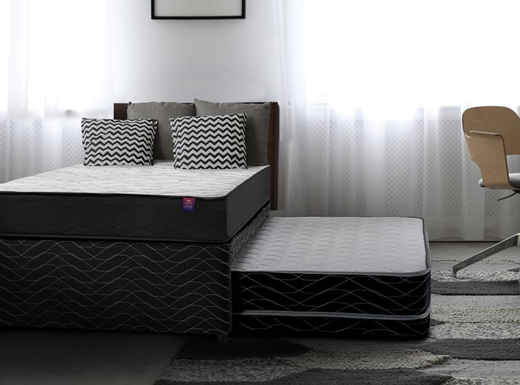 JUEGO DE DORMITORIO FLEX CAMA EUROPEA THERAPEDIC PLUS 1.5 PLAZAS + RESPALDO ROYAL + VELADOR ROVER - 6