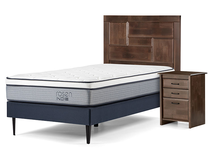 JUEGO DE DORMITORIO ROSEN CAMA EUROPEA INDIE 1.5 PLAZAS + SET DOLCE - 2