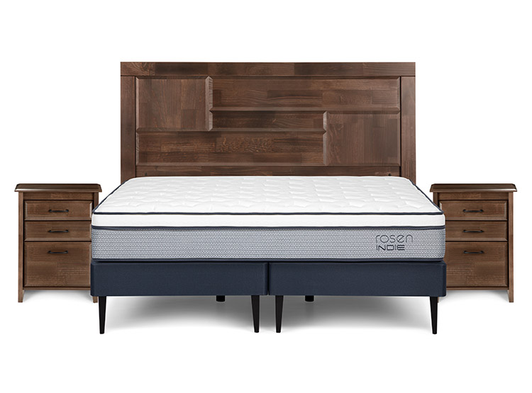 JUEGO DE DORMITORIO ROSEN CAMA EUROPEA INDIE BD 2 PLAZAS + SET DOLCE - 1