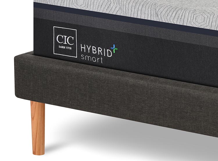JUEGO DE DORMITORIO CIC CAMA EUROPEA HYBRID PLUS INFINITY KING + VELADORES NIGER - 4