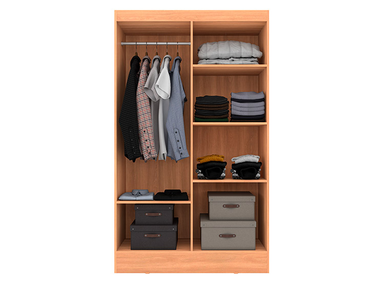CLOSET ROCA AMBAR CANELA NEGRO 4P - 2