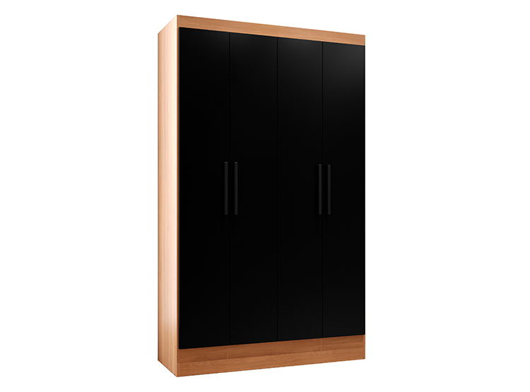 CLOSET ROCA AMBAR CANELA NEGRO 4P - 1
