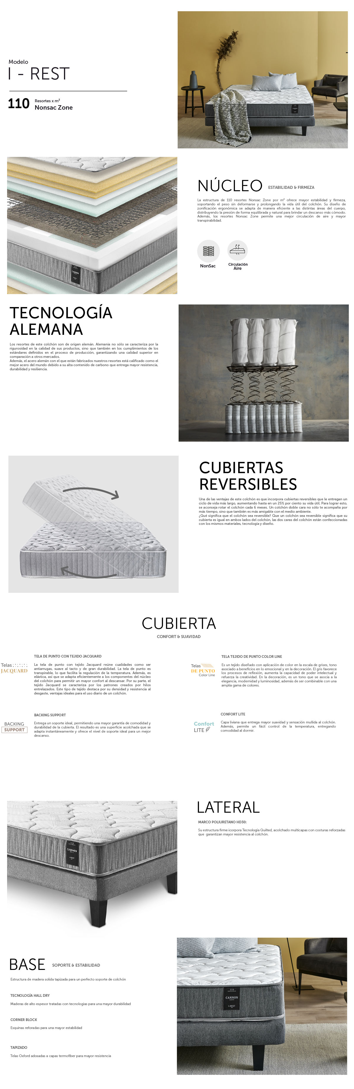 CAMA EUROPEA CANNON I-REST 2 PL