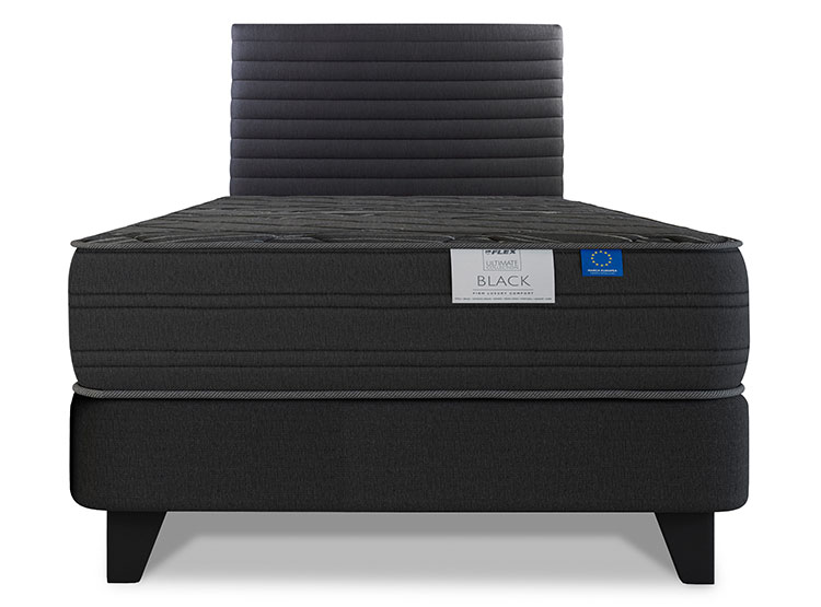 JUEGO DE DORMITORIO FLEX CAMA EUROPEA BLACK 1.5 PLAZAS + RESPALDO MODERN - 2
