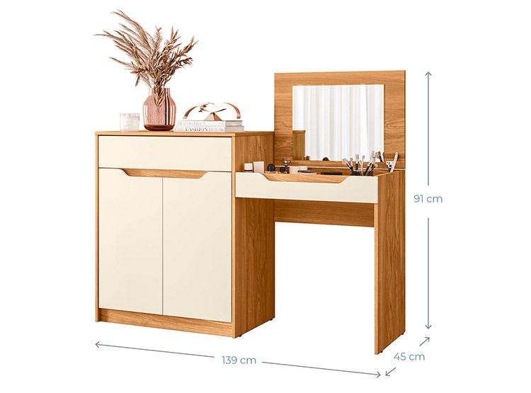 TOCADOR VEKKA HOME TREND ROBLE 2P 1C - 6