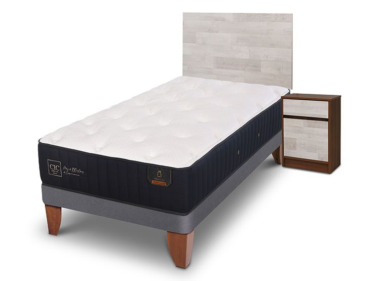 JUEGO DE DORMITORIO CIC CAMA EUROPEA PREMIUM 1.5 PLAZAS + SET LEGNO - 2