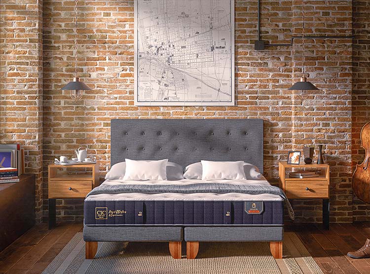 JUEGO DE DORMITORIO CIC CAMA EUROPEA PREMIUM 1.5 PLAZAS + SET LEGNO - 7