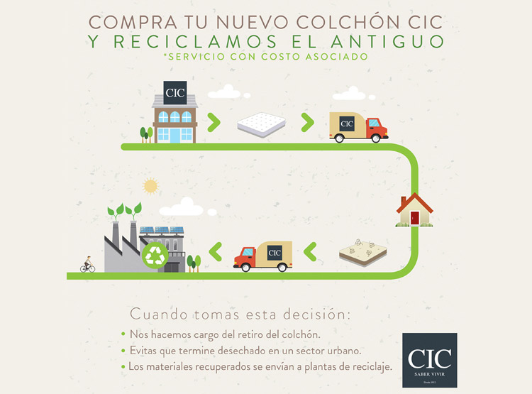 JUEGO DE DORMITORIO CIC CAMA EUROPEA VILLARRICA ORTOPEDIC BN 2 PLAZAS + RESPALDO GRIS - 9