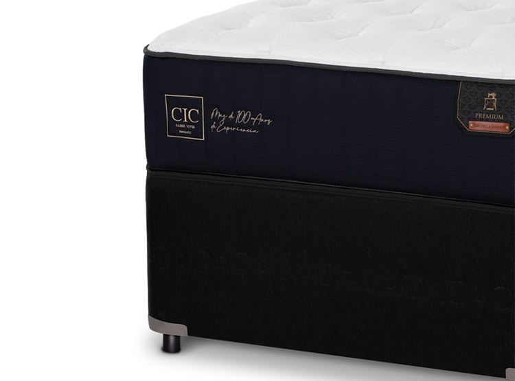 JUEGO DE DORMITORIO CIC CAMA DIVAN DUBLIN PREMIUM 1.5 PLAZAS NEGRO + SET GRIS - 4