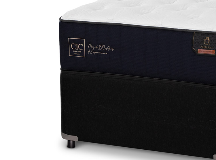 JUEGO DE DORMITORIO CIC CAMA DIVAN GALES PREMIUM 1.5 PLAZAS NEGRO + SET GRIS - 4