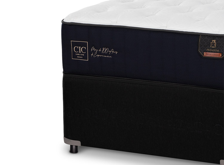JUEGO DE DORMITORIO CIC CAMA DIVAN VILLARRICA PREMIUM 1.5 PLAZAS NEGRO + SET GRIS - 4