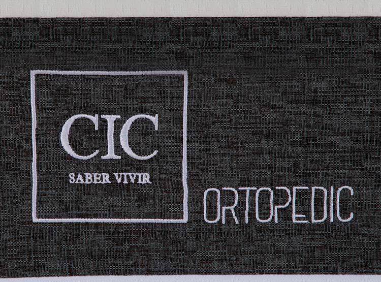 JUEGO DE DORMITORIO CIC CAMA EUROPEA ORTOPEDIC BD 2 PLAZAS + RESPALDO GALES GRIS - 5
