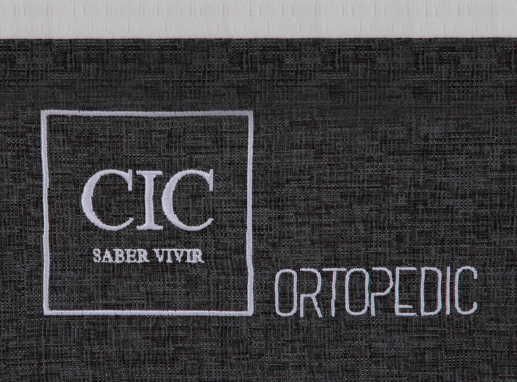 JUEGO DE DORMITORIO CIC CAMA EUROPEA GALES ORTOPEDIC BN 2 PLAZAS + RESPALDO GRIS - 6