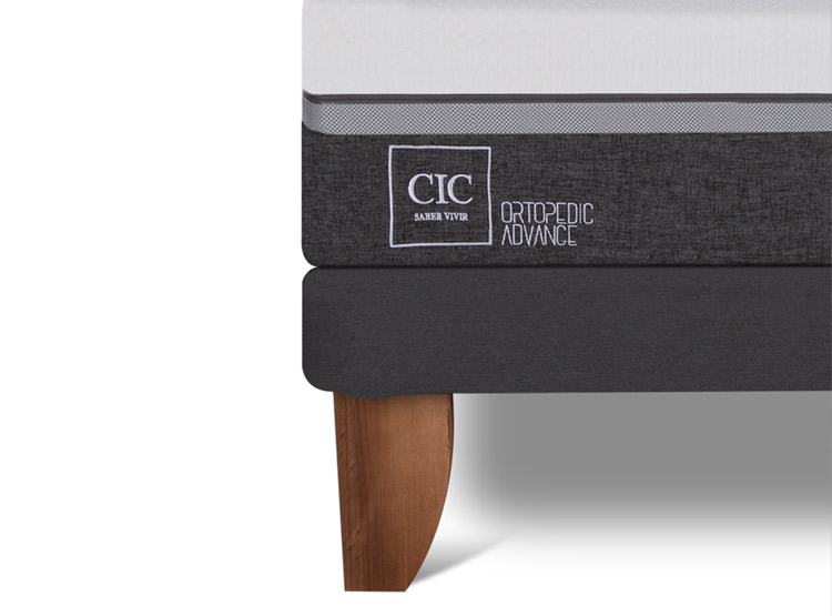 JUEGO DE DORMITORIO CIC CAMA EUROPEA MUNICH ORTOPEDIC ADVANCE 1.5 PLAZAS + SET GRIS - 6