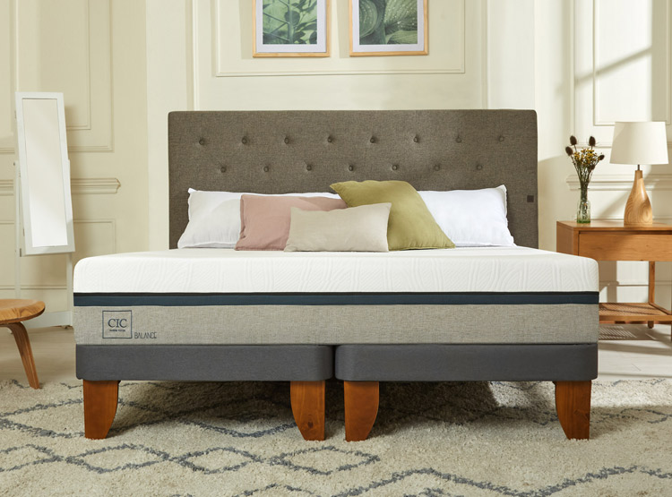 JUEGO DE DORMITORIO CIC CAMA EUROPEA TORINO NEW BALANCE BD 2 PLAZAS + SET GRIS - 8
