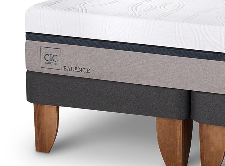 JUEGO DE DORMITORIO CIC CAMA EUROPEA NEW BALANCE BD 2 PLAZAS + RESPALDO GALES GRIS - 4