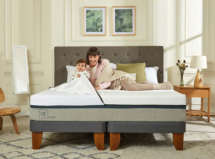 JUEGO DE DORMITORIO CIC CAMA EUROPEA GALES NEW BALANCE BD 2 PLAZAS + SET GRIS - 7