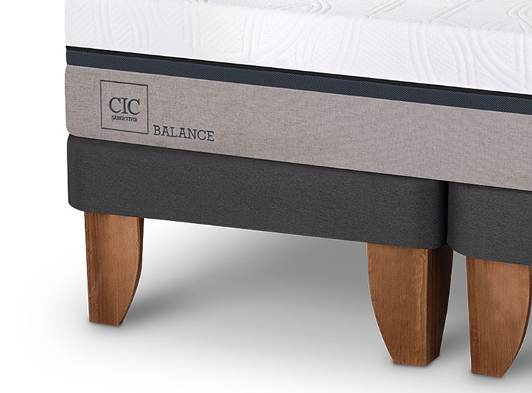 JUEGO DE DORMITORIO CIC CAMA EUROPEA VILLARRICA NEW BALANCE BD 2 PLAZAS + SET GRIS - 4