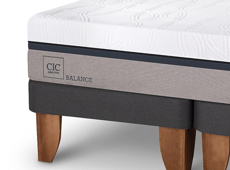 JUEGO DE DORMITORIO CIC CAMA EUROPEA BALANCE KING + RESPALDO VILLARRICA GRIS - 4